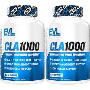 EVLUTIONNUTRITION CLA 1000 소프트젤, 180정, 2개