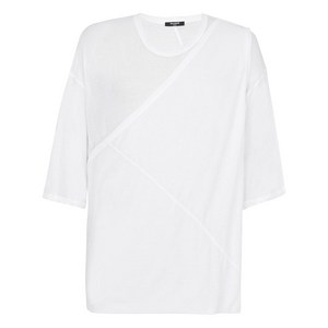 발망 개더 패널 디테일 티셔츠, 화이트계열, Standard S(KR 100)