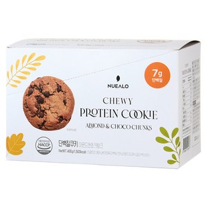 누알로 꾸덕한 단백질 쿠키 아몬드 앤 초코 청크 맛, 400g, 1개