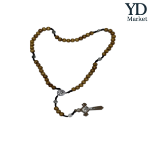YD market 5단묵주 가톨릭 천주교 성물, 1개, 브라운