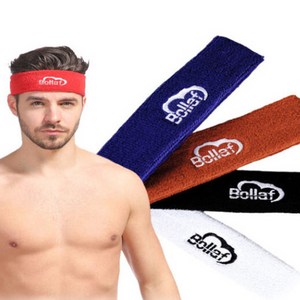 4+1 볼라프 운동 스포츠 헤어밴드 헤드밴드 땀밴드, 블랙