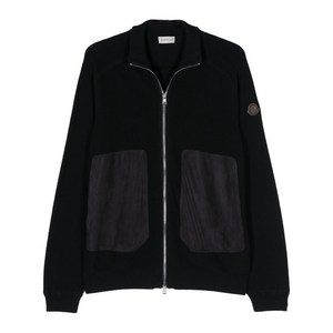 몽클레르 스웨이드 패널 가디건, 블루계열, Standard XXL(KR 108-190)