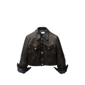 베르사체 버튼 패치 재킷, 블랙계열+그레이계열, Italy 40(KR 55)