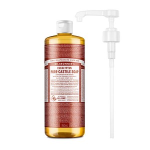 닥터브로너스 퓨어 캐스틸 솝 유칼립투스 950ml + 전용펌프, 1개