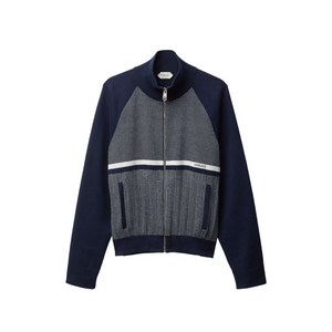 베르사체 자카드 자수 니트 지퍼 스웨트셔츠, 블루계열, Italy 52(KR 110)