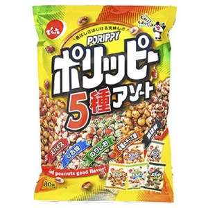 덴로쿠 포리피 어쏘트 스파이스 + 소금맛 + 김소금 + 4종 치즈 + 흑후추 땅콩스낵, 180g, 1개