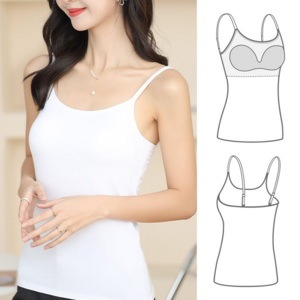 NUNUHANA 빅사이즈 노와이어 모달 스트링 브라탑 나시 HJ010