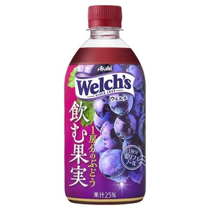 웰크스 마시는 과일 한 송이 분량의 포도 470ml × 24병 웰치 아사히 음료