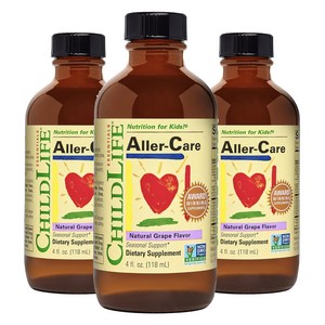 차일드라이프 알러케어 어린이 비타민 내추럴 포도 맛, 118ml, 3개