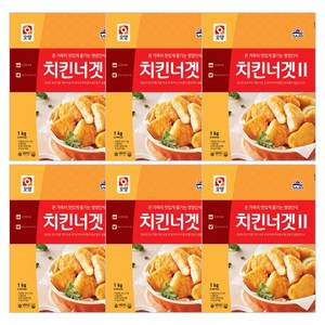 사조오양 다양한 모양의 치킨너겟, 1kg, 6개