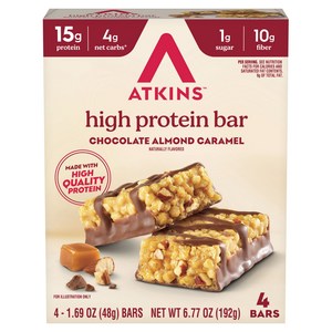 앳킨스 하이 프로틴 바 초콜릿 아몬드 캐러멜 4개입