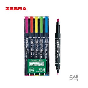 제브라 옵텍스 케어 형광펜, 혼합색상, 5개