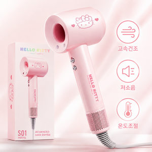 헬로키티 헤어드라이어 캐릭터 디자인 고속 풍량