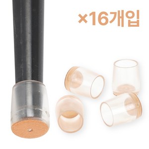 체어서퍼 의자발커버 투명 펠트 M (허용범위 1.8cm~1.9cm), 16개