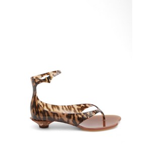 끌로에 젤리 트로피컬 프린트 앵클 스트랩 샌들, Europe 37(KR 240), 화이트계열