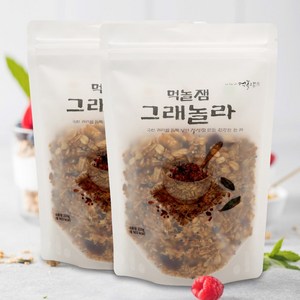 먹놀잼 수제 그래놀라 국산 귀리, 2개, 210g