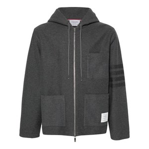 톰 브라운 4바 스트라이프 후드 재킷, 그레이계열, Numeric 1(KR 95)