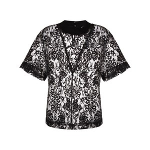 알렉산더맥퀸 알렉산더 맥퀸 플로럴 레이스 반소매 탑