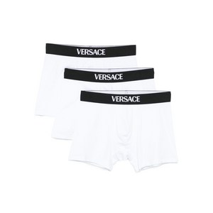 베르사체 로고 웨이스트밴드 복서 브리프 3팩 세트, 화이트계열, Numeric 4