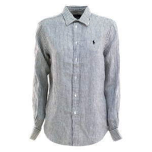 폴로랄프로렌 스트라이프 셔츠, 화이트계열+블랙계열, Standard XS(KR 44)