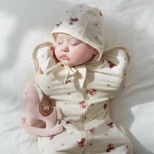 마롤로뜨 통잠 스와들 업다운지퍼 신생아 나비잠자세 꼬물이 아기 블랭킷 내의 속싸개 모로반사방지 봄 여름 가을 겨울