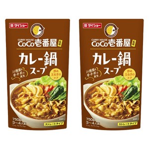 코코이찌방야 카레 나베 스프 스트레이트 타입, 750g, 2개