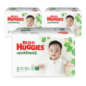2021 신형 하기스 네이처메이드 밴드형 기저귀 소형 2단계(4~8kg)141252917, 2단계, 156매141252917
