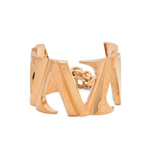 베르사체 레터 체인 브레이슬릿, L, 골드계열