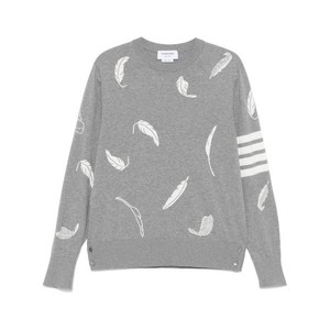 톰 브라운 페더 인타르시아 코튼 스웨터, 그레이계열, Numeric 5(KR 115)