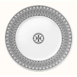 HERMES H Deco desset plate 에르메스 접시 22.5 cm, 1개