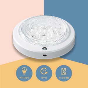 장수램프 국산 LED 센서등 15W 현관등 베란다등 복도등, 1개, 주광색