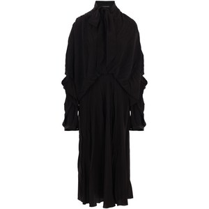 발렌시아가 크리즈 이펙트 실크 드레스