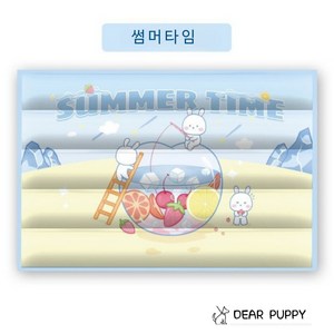 디어퍼피 큐티 쿨매트 강아지 고양이 쿨방석 냉감매트 애견쿨매트, 썸머타임