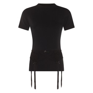 발렌시아가 레이스 트리밍 티셔츠, 블랙계열, Standard M(KR 66)