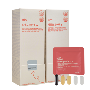 디엘오 코어팩 21종 한포 올인원 종합 비타민 영양제 오메가3 루테인 코큐텐 칼슘 마그네슘 비타민B K A D E C 엽산 비오틴 아연 셀렌 크롬 등, 30회분, 2박스