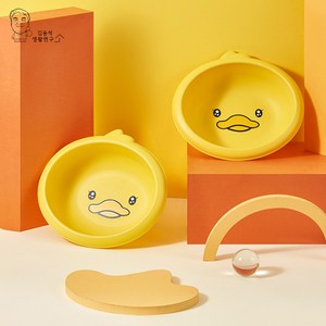 다라이 귀여운 세면 대야 욕실 목욕 다용도 베베덕 세숫대야 mon, 1개, 옐로우