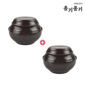 옹기종기 항아리 1kg (뚜껑포함 1SET) 1+1 소금단지 소금항아리, 2개