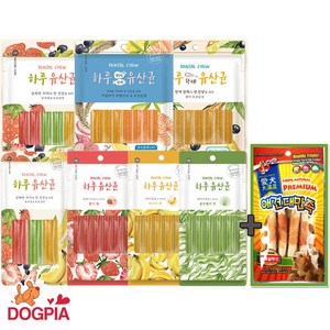 네츄럴코어 하루유산균 강아지 간식 7종 혼합 (총 57p) + 만도스페샬푸드4p, 1개