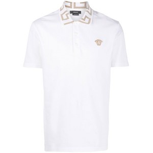 베르사체 자수 코튼 폴로 셔츠, 화이트계열, Standard S(KR 95)