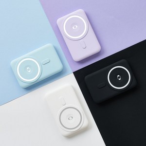 모노트 맥세이프 3in1 고속충전 무선 미니 올라운더 보조베터리 5000mAh 아이폰 애플워치, 퍼플(Purple)