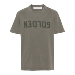 골든 구스 로고 프린트 티셔츠, 그린계열, XXL(KR 115)