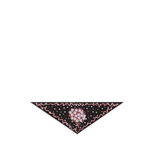 돌체앤가바나 스몰 플로럴 프린트 실크 트윌 트라이앵글 스카프