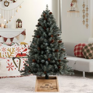 아웃팅 풍성빽빽 무장식 트리