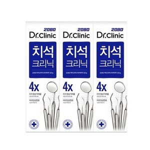 2080 닥터크리닉 치석치약 투, 120g, 3개