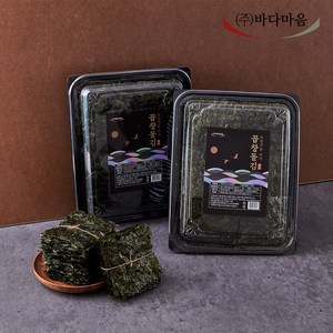 바다마음 먹기좋게 자른 두번구운 즉석 곱창돌김, 80g 이상, 2개