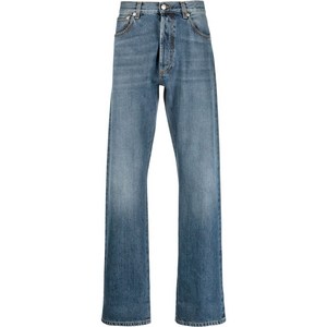 알렉산더맥퀸 턴업 커프스 스트레이트 진, 블루계열, Italy 46