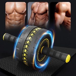 OMYGA 프리미엄 무소음 ab슬라이드 롤아웃 복근운동기구, 엘로우