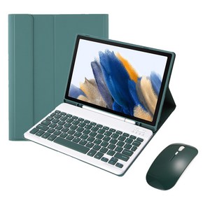 GATETOCN 적용 갤럭시 한글각인 키보드 케이스+ 마우스, 검푸른, 갤럭시 탭 A7 Lite 8.7 T220