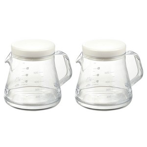 아케보노 커피 서버 스트롱 화이트, 500ml, 뚜껑 + 커피서버, 2개