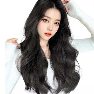 가발위드 붙임머리 엔디롱 웨이브 부분 가발 3피스 세트, 진한블랙60cm, 1개